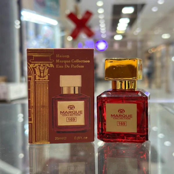 بطری 25 میل عطر باکارات رژ قرمز | Baccarat Rouge Red برند مارکویی با طراحی قرمز و طلاسس شیک